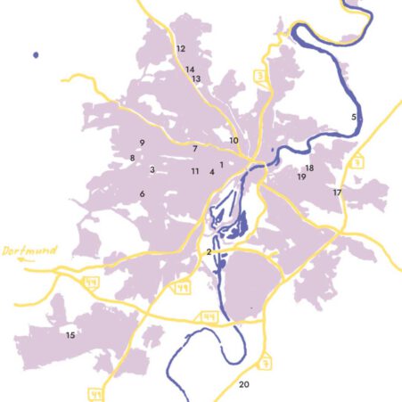 Gezeichnete Karte Kassel